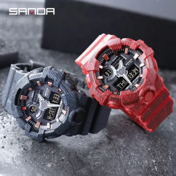 HSU Sanda Dual-Tech Waterproof Mens Sport Watch 2