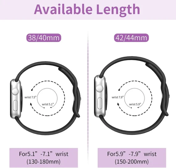 Versatile Silicone Band for Apple Watch 38 45mm 4 | PricZone