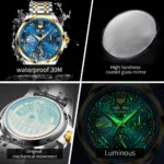 Starry Sky Moon Phase Luxury Watch Waterproof Auto 5 | PricZone