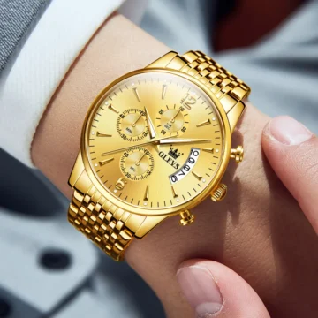 Golden Luxury Quartz Watch - Waterproof & Stainless 2