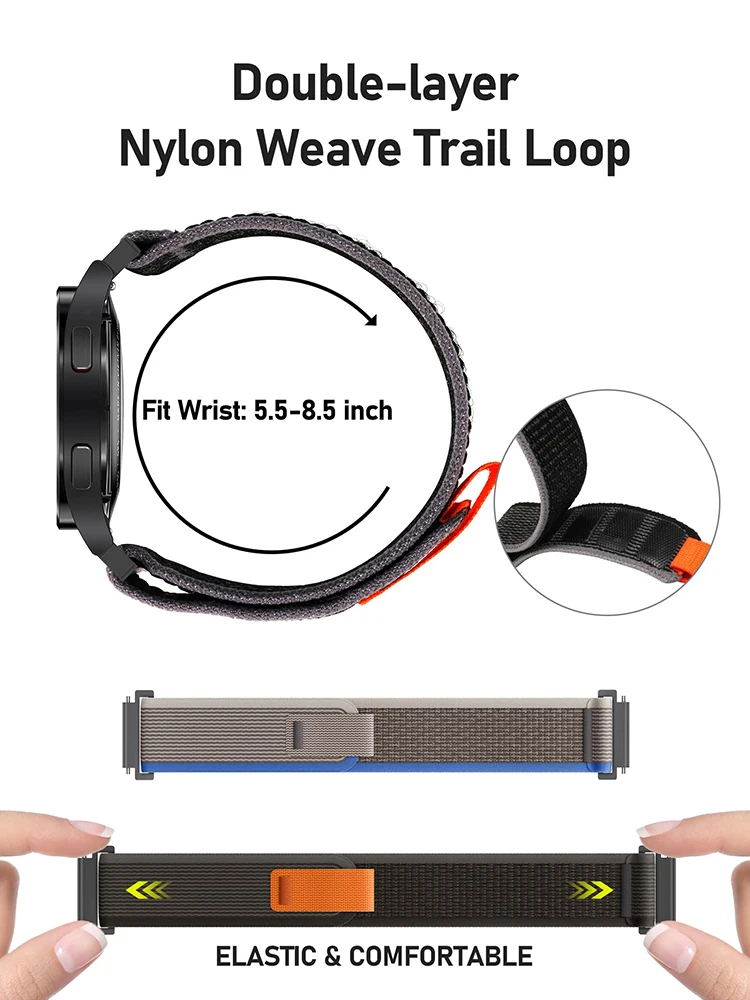 Nylon Trail Loop Band for Galaxy Watch Huawei GT 4 Nylon Trail Loop Band for Galaxy Watch & Huawei GT 4