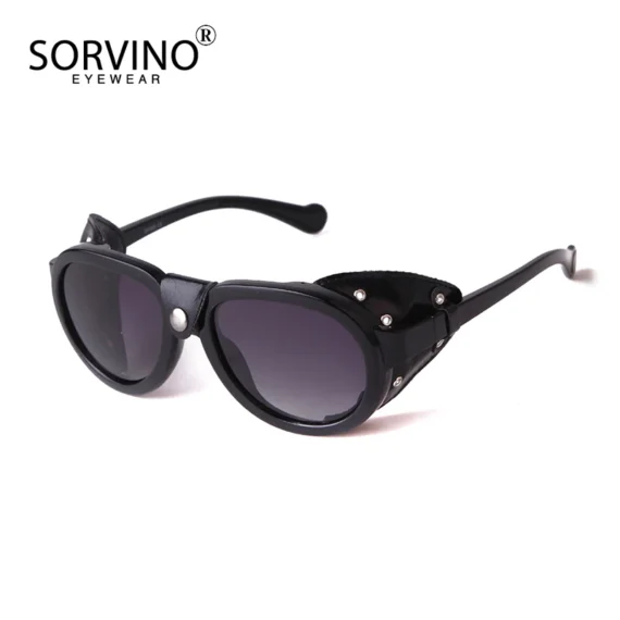 Steampunk Polarized Sunglasses with Side Shades 1 | PricZone