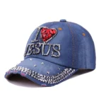 Rhinestone Denim Summer Cap for Women Adjustable Hip Hop Hat | PricZone