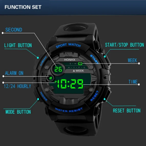 Luxury Mens Digital Sport Watch LED Waterproof 5 | PricZone