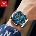 OLEVS Multifunction Mens Watch Waterproof Stainless 3 | PricZone