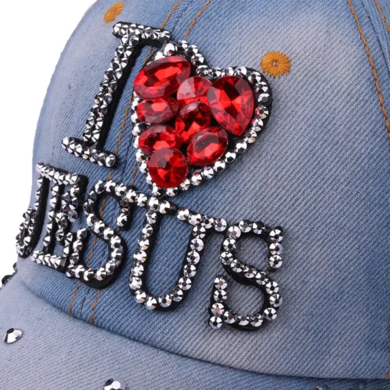 Rhinestone Denim Summer Cap for Women Adjustable Hip Hop Hat 4 | PricZone