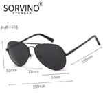 Luxury Retro Pilot Polarized Sunglasses Unisex SP256 5 | PricZone