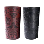 Viking Leather Arm Bracers for Cosplay Embossed Design 2 | PricZone