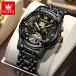 Luxury OLEVS Auto Steel Watch Waterproof Luminous | PricZone