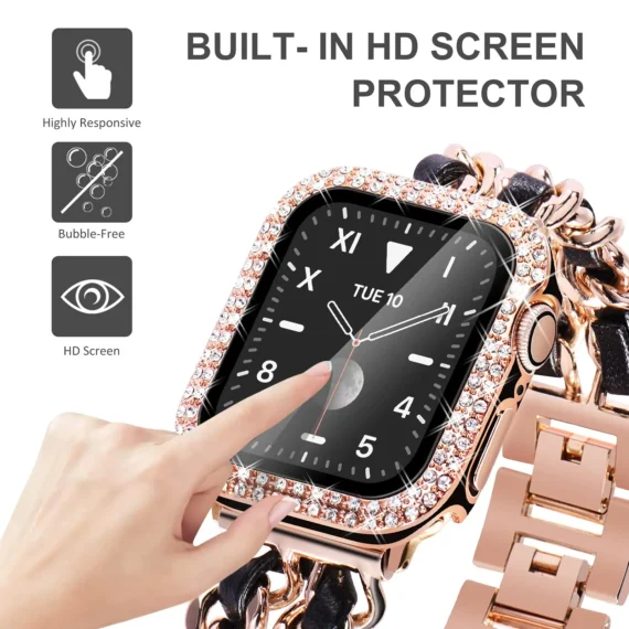 Diamond Apple Watch Case Screen Protector 40 45mm 3 | PricZone