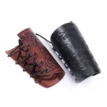 Viking Leather Arm Bracers for Cosplay Embossed Design 4 | PricZone