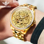 Luxury Golden Dragon Mens Watch OUPINKE 3276 Automatic 6 | PricZone