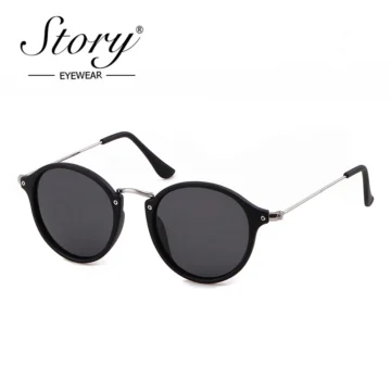 Retro Polarized Round Sunglasses for All - Unisex & Stylish 1