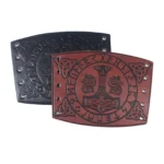 Viking Leather Arm Bracers for Cosplay Embossed Design 5 | PricZone