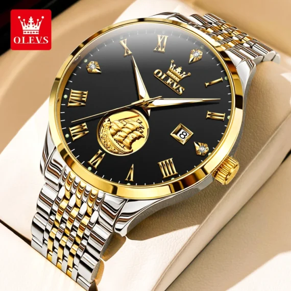 Gold Sailboat OLEVS Luxury Watch Waterproof Automatic 3 | PricZone