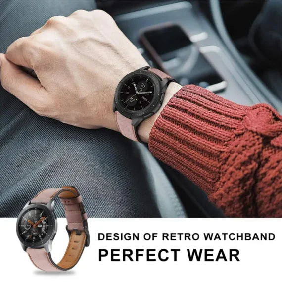 Vintage Leather Strap for Galaxy Watch 20mm22mm 5 | PricZone