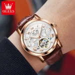 Elegant Skeleton Watch Waterproof Leather Strap 5 | PricZone