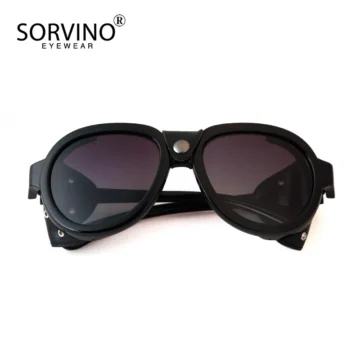 Steampunk Polarized Sunglasses with Side Shades 2