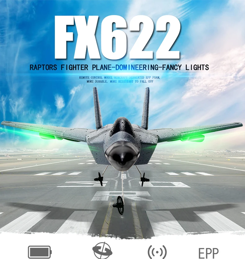 SU35 LED Glider FX622 Kids' Remote Control Plane