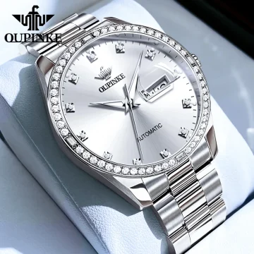 Luxury Diamond Sapphire Automatic Watch OUPINKE 2