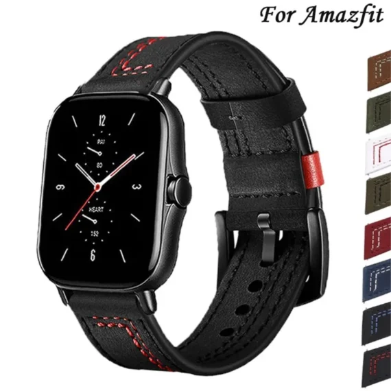 Premium Leather Strap for AmazfitHuawei 20mm 22mm 5 | PricZone