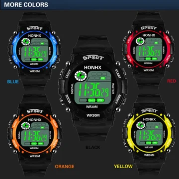 Waterproof LED Sports Watch for Men Multifunctional & Durable 2