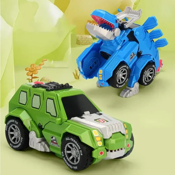 Dino Robot Car with Music Lights Transforming Toy 5 | PricZone