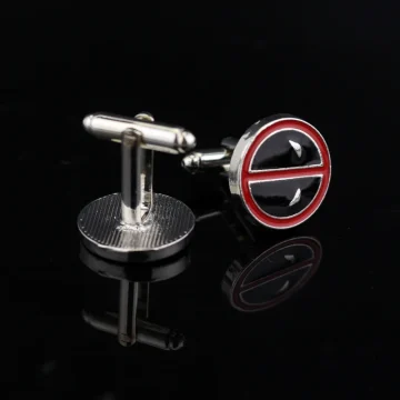 Deadpool Enamel Cufflinks Marvel Superhero Metal Gift 2