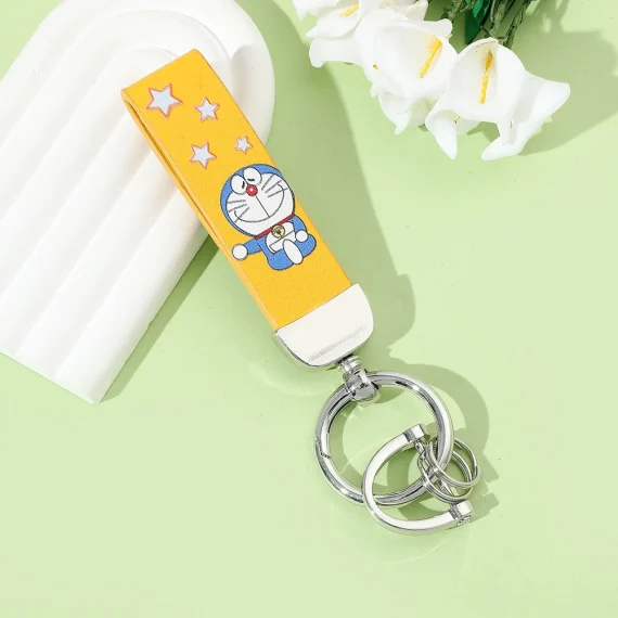 Doraemon Cartoon Leather Keychain for Women Gifts 2 | PricZone