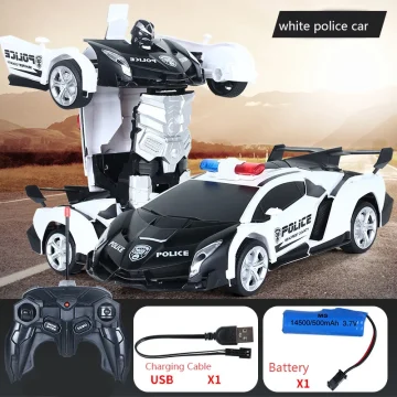 RC Police Car Transformers for Boys: Cool Robot Toys 1