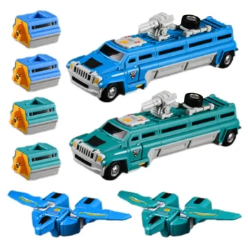 Magnetic 9pc Transform Truck & Robot Toy Set for Kids 2