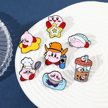 Kawaii Kirby Animal Elves Enamel Brooch Pins 2