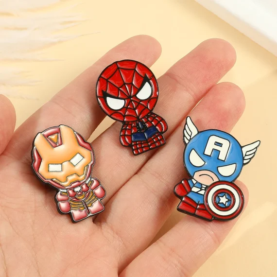 Avengers Enamel Lapel Pins Hulk Spiderman Captain America 4 | PricZone