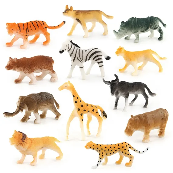 12pc Jungle Animal Figures for Kids Educational Toys 6 | PricZone