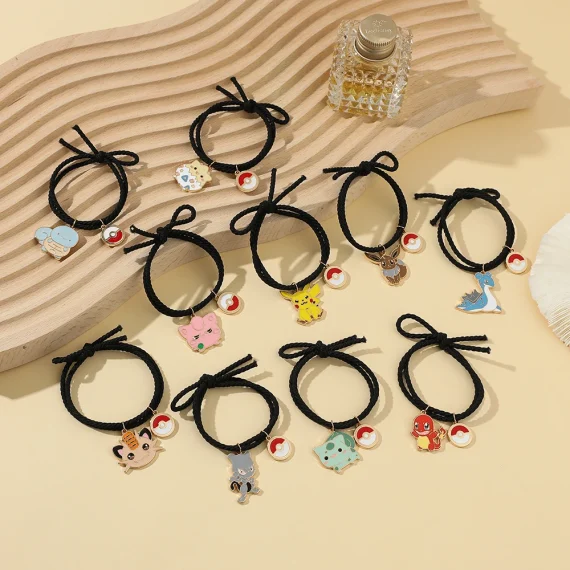 Kawaii Anime Pokémon Hair Ties Pikachu Friends 4 | PricZone