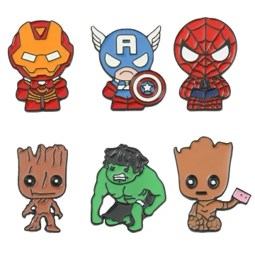 Avengers Enamel Lapel Pins Hulk Spiderman Captain America 1