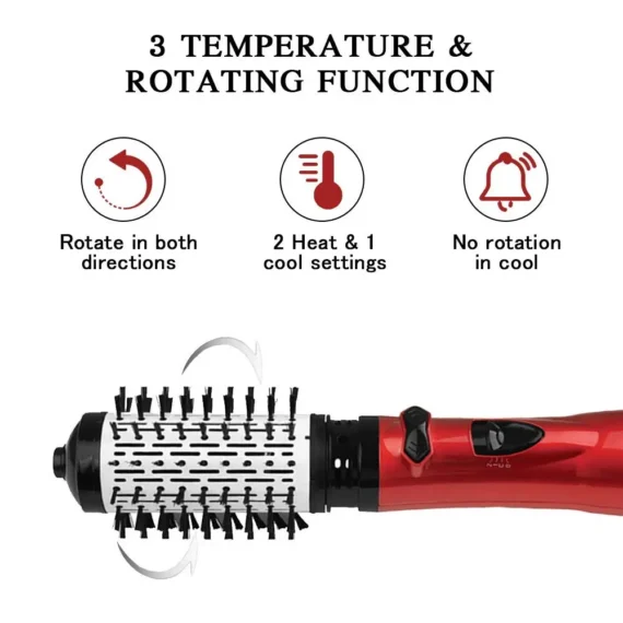 2 in 1 Hair Dryer Brush Rotating Volumizer Styler 5 | PricZone