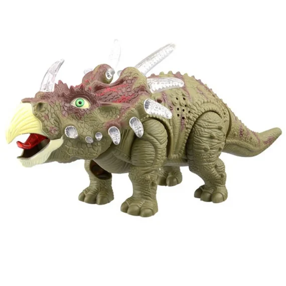 Interactive Triceratops Dinosaur Toy with Sound and Light 3 | PricZone