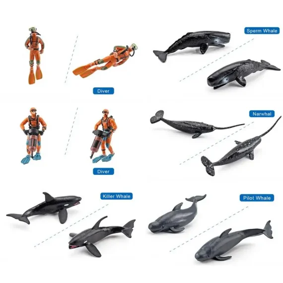 20 Piece Ocean Animal Figurines Toy Set for Cake 3 | PricZone