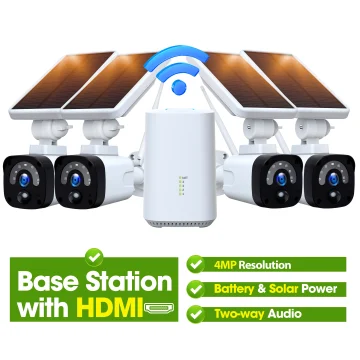 4MP Camcamp Solar CCTV System with PIR and WiFi 1