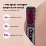 Wireless Electric Hair Straightening Comb Ionic Heat | PricZone