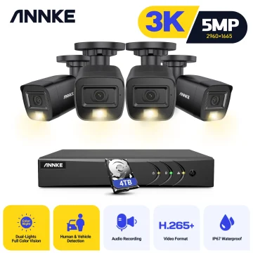 ANNKE 8CH 5MP Dual-Light DVR Security Camera Kit 3K PIR 1