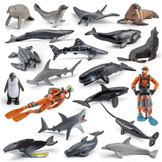 20 Piece Ocean Animal Figurines Toy Set for Cake 1 | PricZone