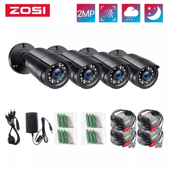 ZOSI 1080p HD CCTV 4 Camera Kit 80ft Vision Outdoor 1 | PricZone