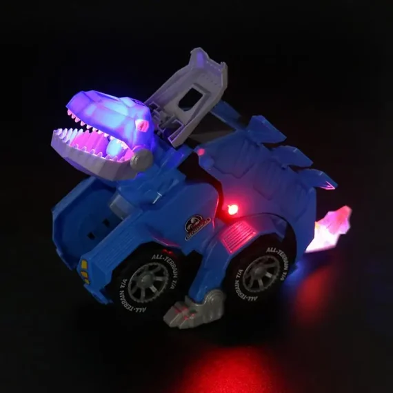 Dino Robot Car with Music Lights Transforming Toy 4 | PricZone