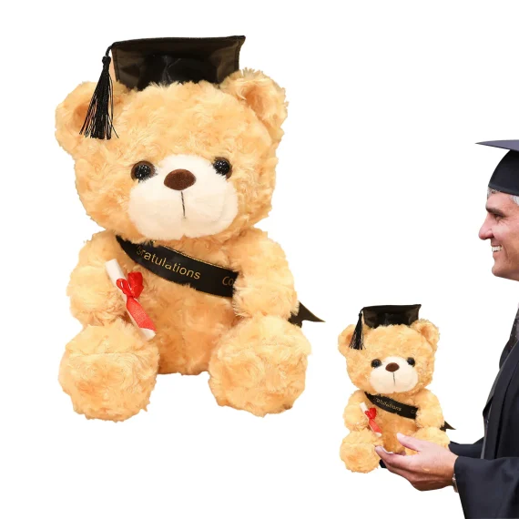 28cm Dr Plush Kawaii Bear Doll Graduation Gift for Kids 3 | PricZone