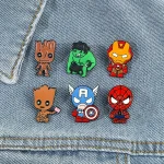 Avengers Enamel Lapel Pins Hulk Spiderman Captain America 6 | PricZone