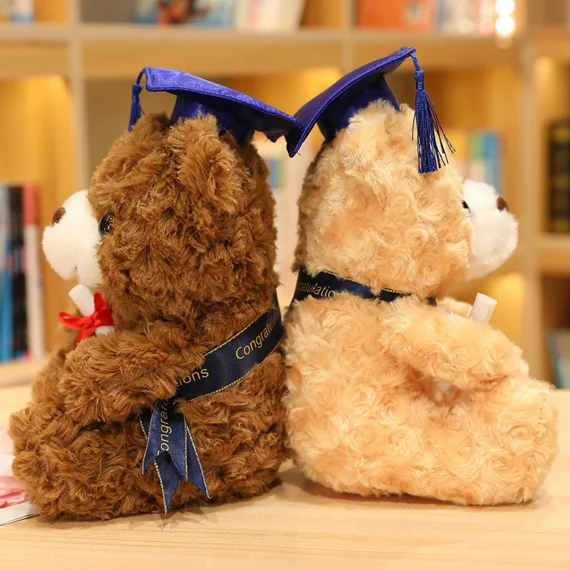 28cm Dr Plush Kawaii Bear Doll Graduation Gift for Kids 5 | PricZone