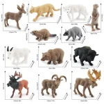 12pc Mini Safari Animal Figures Educational Toy Set 6 | PricZone