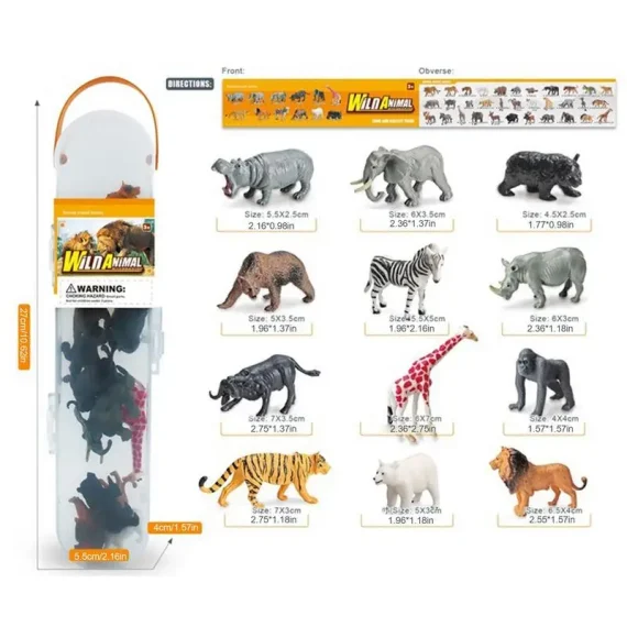 Safari Jungle Figurines Collectible Christmas Toy Set 6 | PricZone